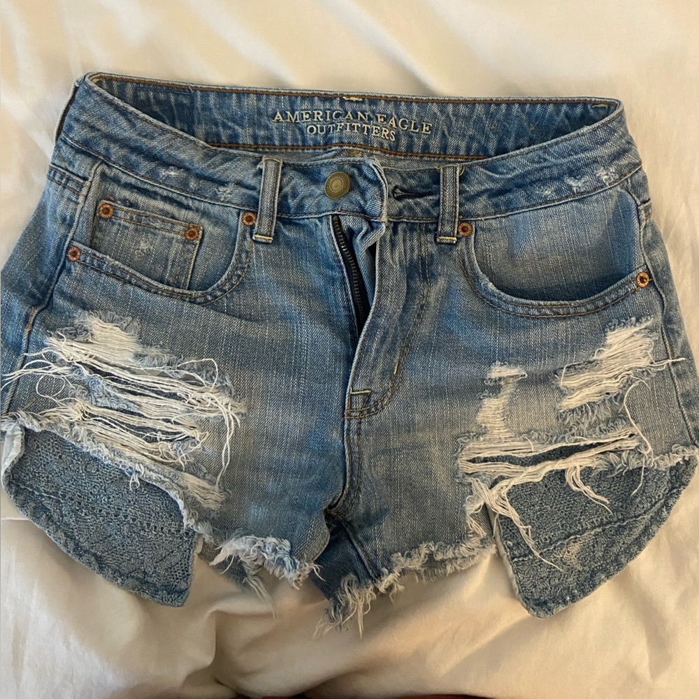 High waisted AE Jean Shorts